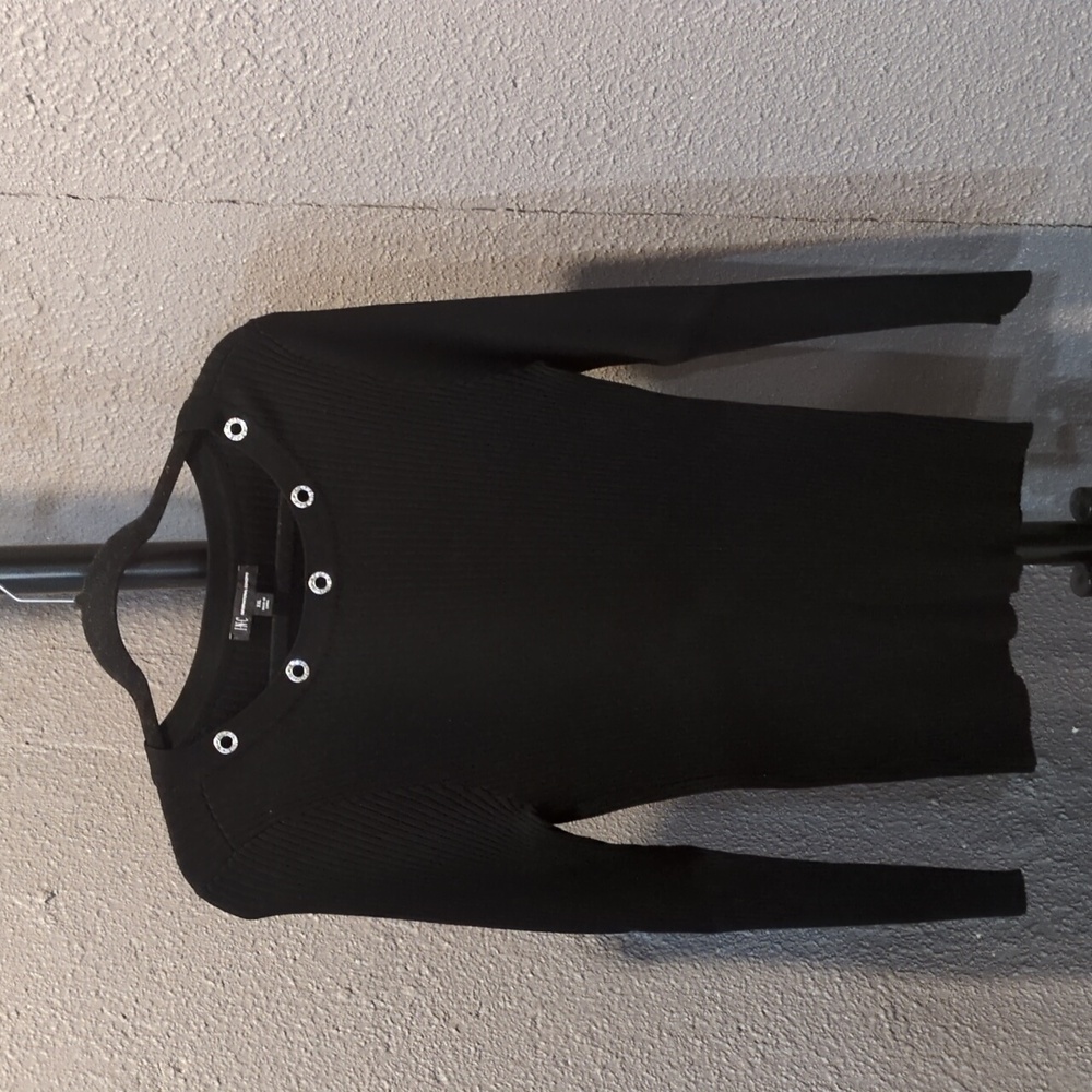 Black sweater with crystal detail at the top